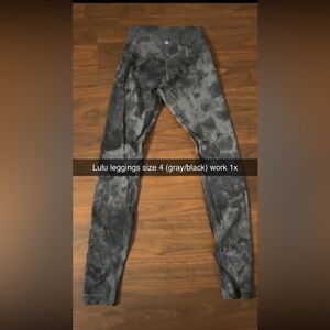 black and grey lulu align leggings